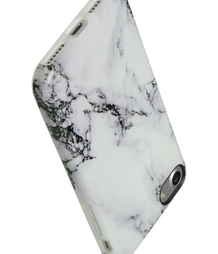 Melkco Back Snap Series Marble Jacket TPU Case for Apple iPhone 7 (4.7") - ( Arctic White )