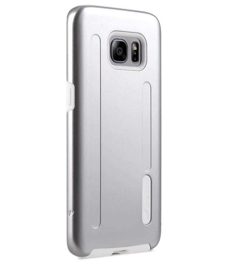 Kubalt double layer case for Samsung Galaxy S7 Edge - Silver / White