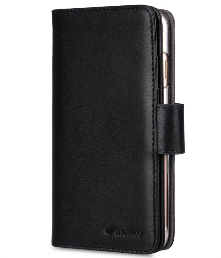 Melkco Premium Leather Case for Apple iPhone 7 / 8 (4.7") - Wallet Plus Book Type (Black)