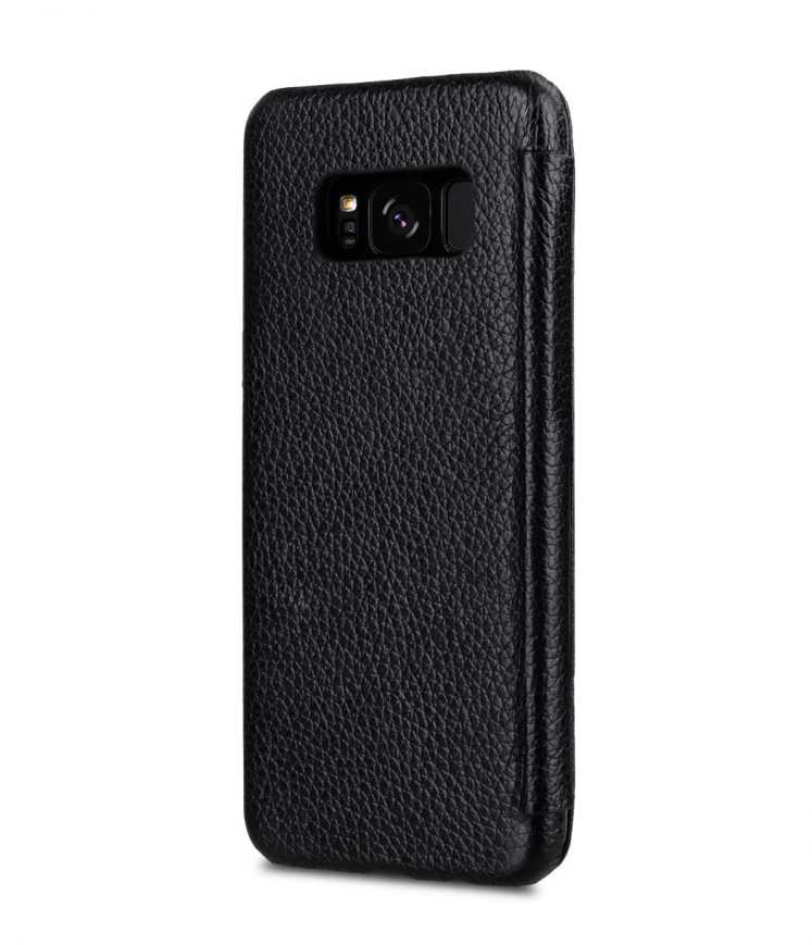 Melkco Premium Leather Case for Samsung Galaxy S8 - Face Cover Book Type ( Black LC )