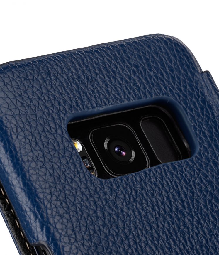 Melkco Premium Leather Case for Samsung Galaxy S8 - Face Cover Book Type ( Dark Blue LC )