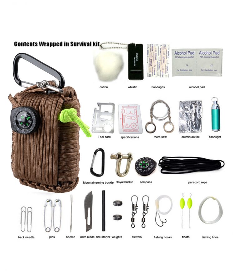 29 in 1 Multi-Functional Emergency Survival Kit - Khaki