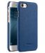 Melkco Mini PU Leather Snap Cover for Apple iPhone 7 (4.7") (Blue Cross Pattern PU)