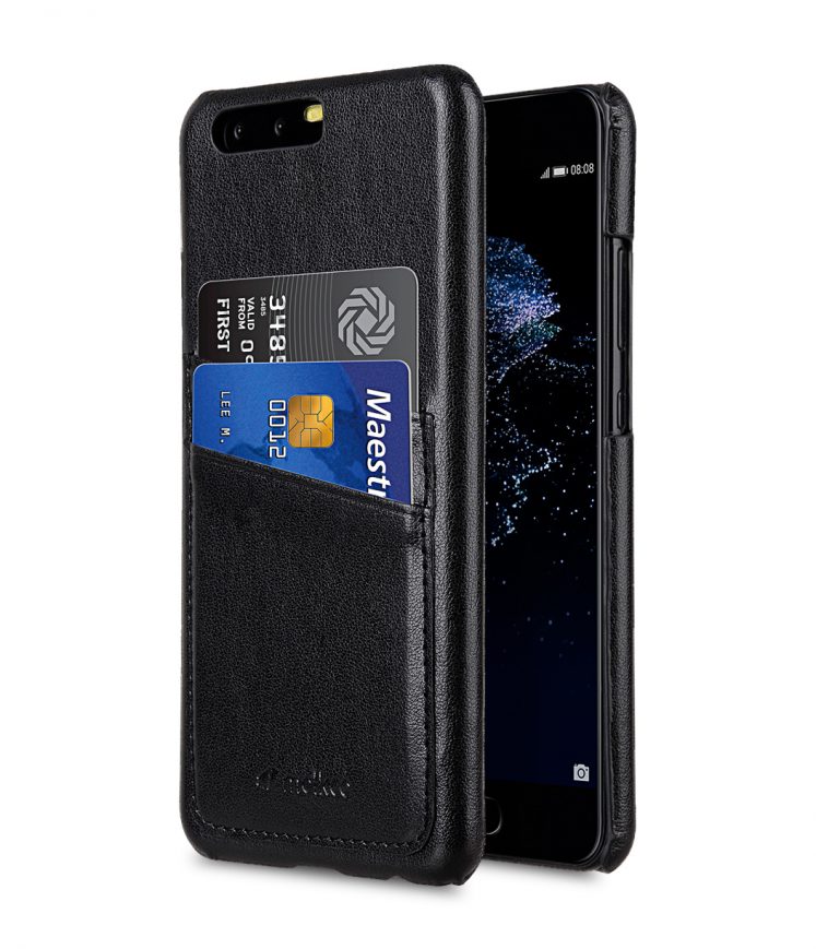 Melkco PU Leather Dual Card Slots Snap Cover for Huawei P10 - ( Black )