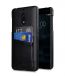 Mini PU Leather Dual Card Slots Snap Cover for Nokia 6 - (Black)