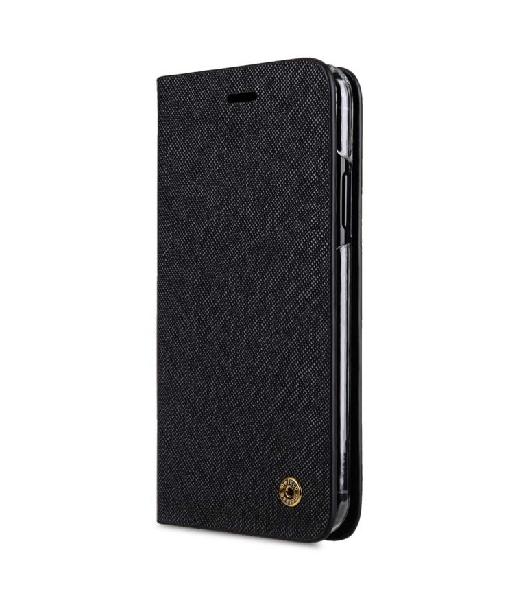 Fashion Cocktail Series Slim Flip Case for Apple iPhone X - (Black Cross Pattern)