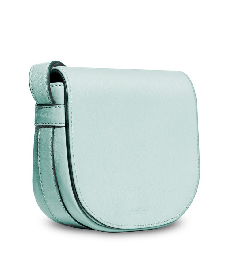 Melkco Blooming Series Mini Saddle Bag in Genuine Leather (Mint Green)