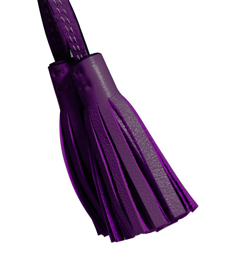 Melkco Blooming Series Mini Saddle Bag in Genuine Leather (Purple)