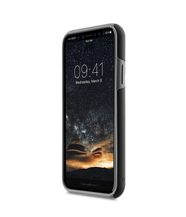 Melkco Kubalt Double Layer Case Special Edition for Apple iPhone X - (Black/Grey)