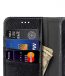 Premium Leather Case for Apple iPhone X - Wallet Book Clear Type Stand (Black LC)