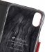 Premium Leather Case for Apple iPhone X - Wallet Book Clear Type Stand (Red LC)