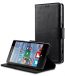 Melkco Premium Genuine Leather Case For Microsoft Lumia 950 XL - Wallet Book Type With Stand Function (Traditional Vintage Black)