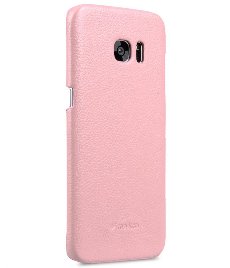 Melkco Premium Genuine Leather Snap Cover Case For Samsung Galaxy S7 Edge (Pink LC)