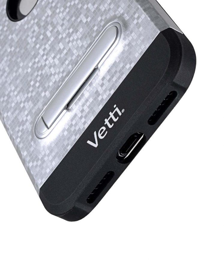 Vetti Craft Hybrid Jack Case for Apple iPhone X - (Silver)