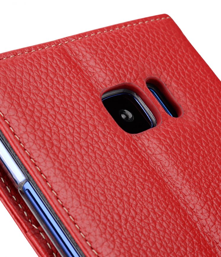 Melkco Premium Leather Case for HTC U Ultra - Wallet Book Clear Type Stand ( Red LC )
