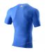 Men's Stretch Short-Sleeve Round Neck Sports T-Shirts - Size S - ( Blue )
