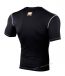 Men's Stretch Short-Sleeve Round Neck Sports T-Shirts - Size S - ( Black )