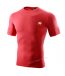 Men's Stretch Short-Sleeve Round Neck Sports T-Shirts - Size M - ( Red )