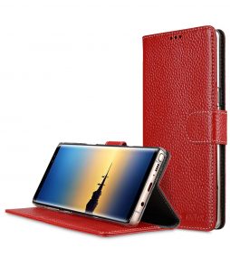 Melkco Premium Leather Flip Folio Case for Samsung Galaxy Note 8 - Wallet Book Clear Type Stand