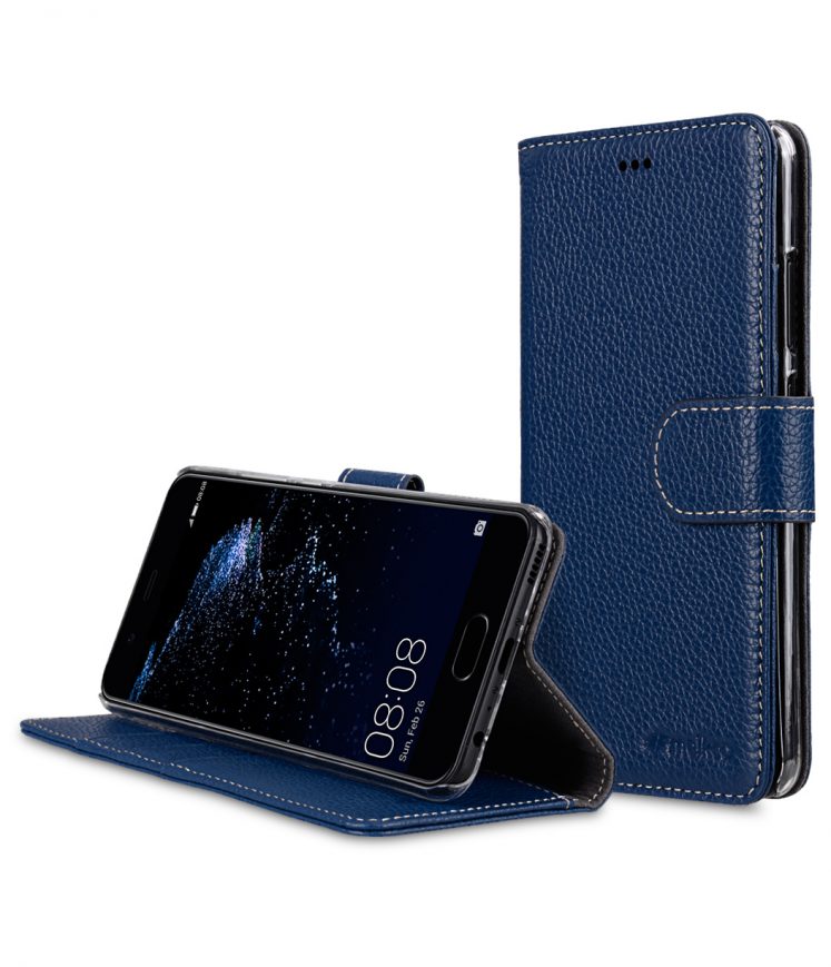 Melkco Premium Leather Case for Huawei P10 - Wallet Book Clear Type Stand ( Dark Blue LC )