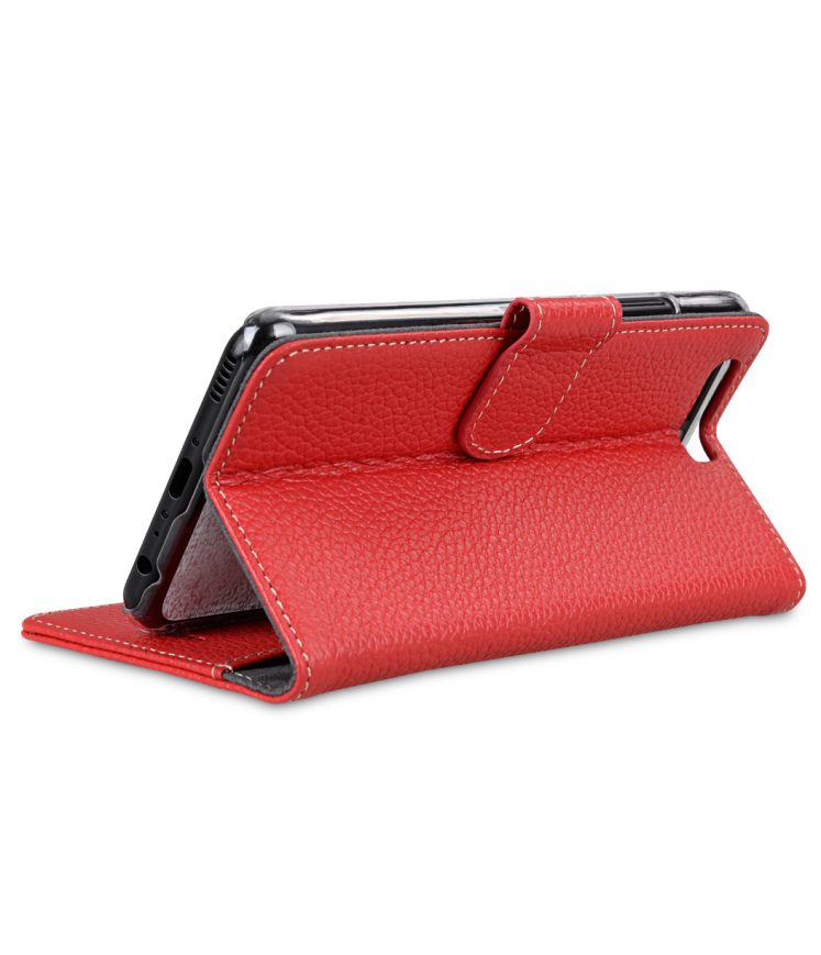 Melkco Premium Leather Case for Huawei P10 - Wallet Book Clear Type Stand ( Red LC )