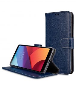 Melkco Premium Leather Flip Folio Case for LG G6 - Wallet Book Clear Type Stand