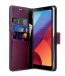 Premium Leather Case for LG G6 - Wallet Book Clear Type Stand (Purple LC)