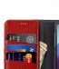 Premium Leather Case for LG G6 - Wallet Book Clear Type Stand (Red LC)