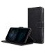 Premium Leather Case for Nokia 6 - Wallet Book Clear Type Stand (Black LC)