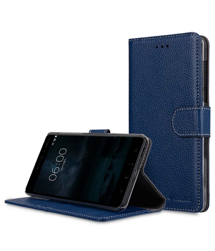 Melkco Premium Leather Flip Folio Case for Nokia 6 - Wallet Book Clear Type Stand