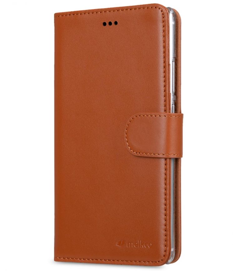 Melkco Premium Genuine Leather Case for Huawei P9 Plus - Wallet Book Type With Stand Function (Brown)