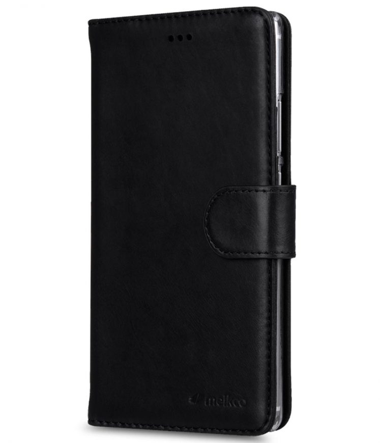 Melkco Premium Genuine Leather Case for Huawei P9 Plus - Wallet Book Type With Stand Function (Vintage Black)