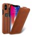 Melkco Premium Cow Leather Flip Down Vertical with Buckle Closure and Handmade for Apple iPhone X - Jacka Back Pocket