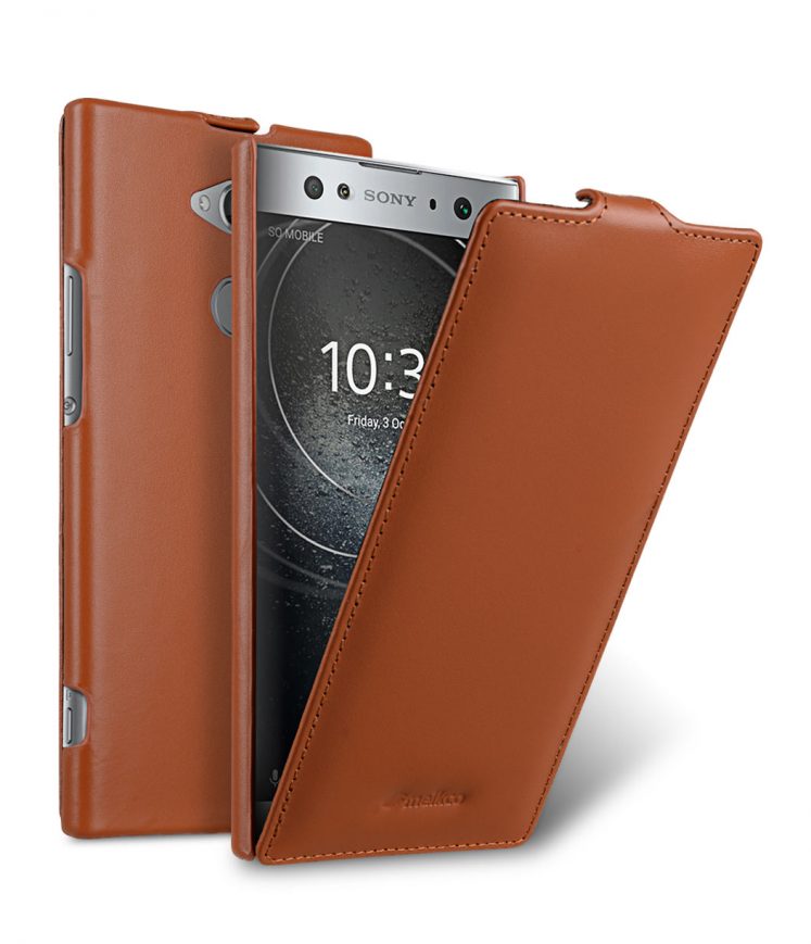 Melkco Premium Cow Leather Flip Down Vertical with Buckle Closure and Handmade for Sony Xperia XA2 Ultra - Jacka Type