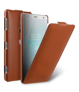 Melkco Premium Cow Leather Flip Down Vertical with Buckle Closure and Handmade for Sony Xperia XZ2 - Jacka Type