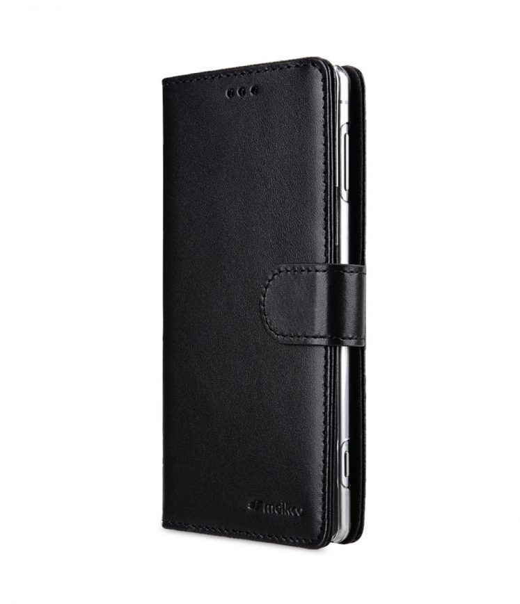 Melkco Premium Leather Case for Sony Xperia XZ2 - Wallet Book Clear Type Stand ( Black )