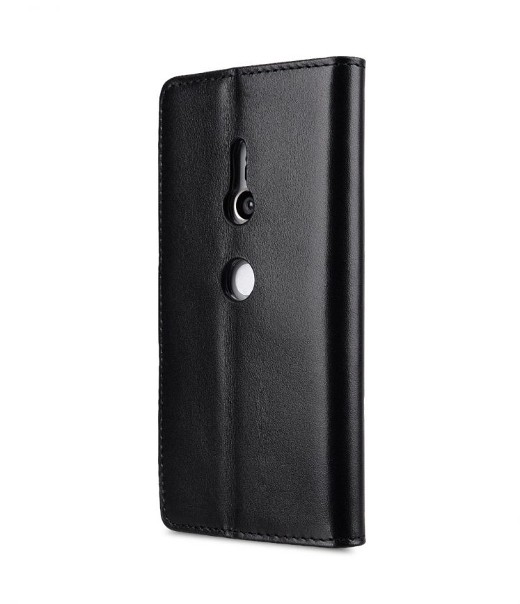 Melkco Premium Leather Case for Sony Xperia XZ2 - Wallet Book Clear Type Stand ( Black )