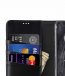 Premium Leather Case for Samsung Galaxy S9 - Wallet Book Clear Type Stand - Black