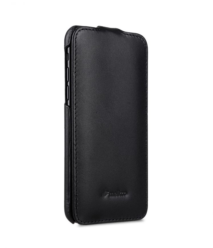 Premium Leather Case for Apple iPhone X - Jacka Back Pocket (Black)