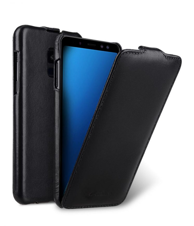 Premium Leather Case for Samsung Galaxy A8 (2018) - Jacka Type - Black