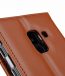 Melkco Premium Leather Case for Samsung Galaxy A8 (2018) - Wallet Book Clear Type Stand (Brown CH)