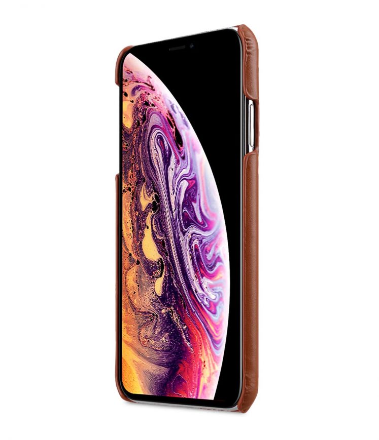 Melkco Premium Leather Card Slot Back Cover V2 for Apple iPhone XS Max (6.5") - ( Brown )