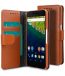 Melkco Premium Genuine Leather Case For Huawei Nexus 6P - Wallet Book Type (Traditional Vintage Brown)